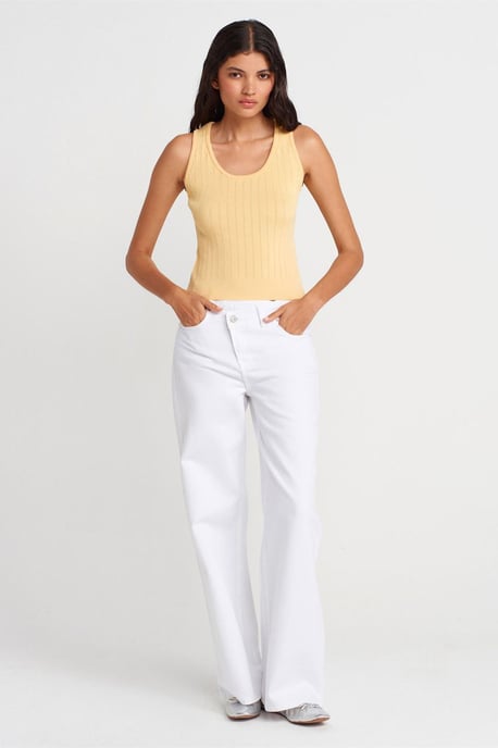 Geribbelde Mouwloze Slim-fit Blouse - Image 4
