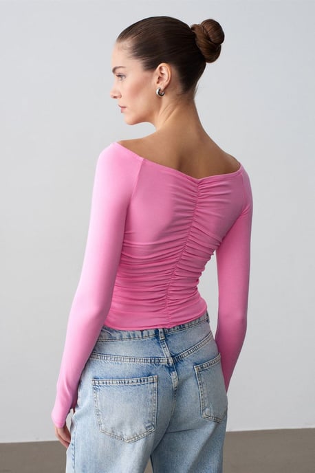 Off-Shoulder Crop Top Blouse - Image 2