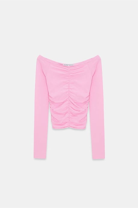 Off-Shoulder Crop Top Blouse - Image 4
