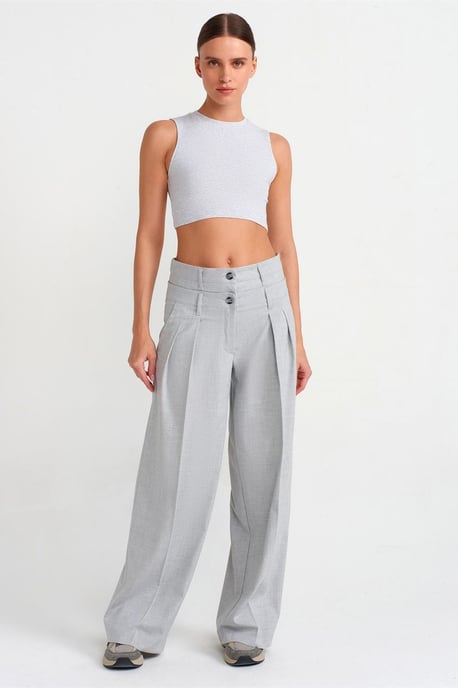 Ribbad Bomull Crop Top - Image 3