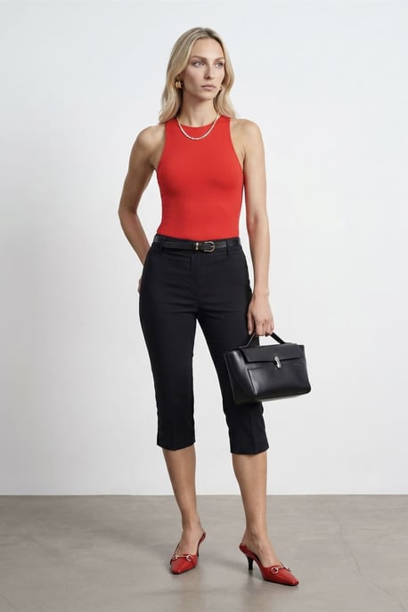 Tight-fittande Halterneck Jersey Bodysuit - Image 4