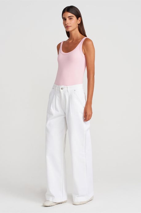 Mouwloze Geribbelde Katoenmix Body - Image 4
