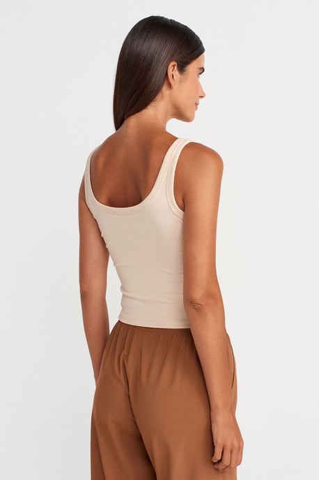 Ribbed Crop Cami Blouse - Image 2