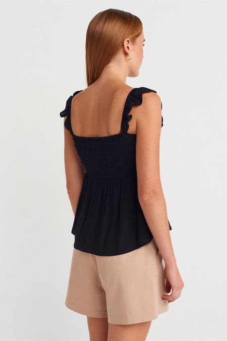 Mouwloze Blouse met Vierkante Halslijn en Vaststrikfront - Image 2