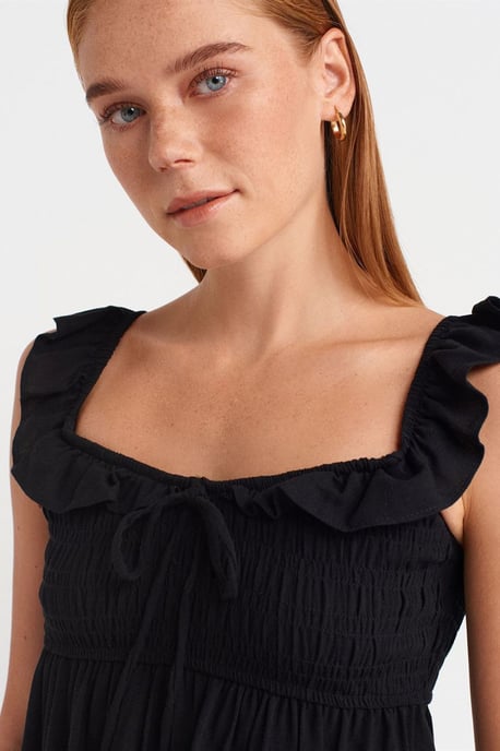 Mouwloze Blouse met Vierkante Halslijn en Vaststrikfront - Image 3