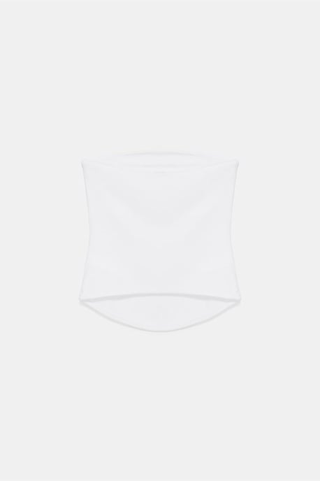Dames Strapless Crop Bandeau Top - Image 5