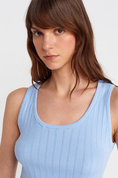 Geribbelde Mouwloze Slim-fit Blouse - Image 3