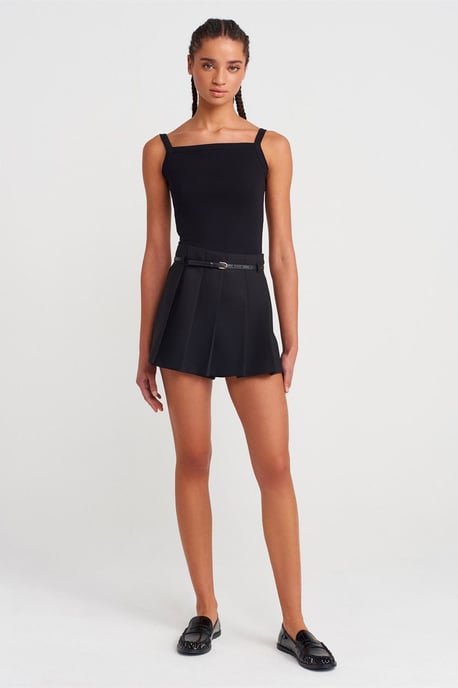 Geribbelde Katoenen Blouse met Vierkante Hals - Image 4