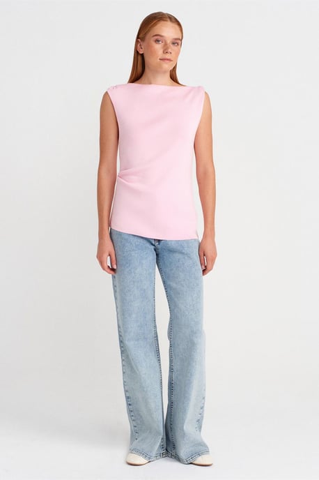 Ärmös Båthalsstickad Blus - Image 3
