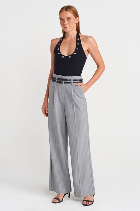 Korte Halterribbelblouse met Steendetail - Image 4