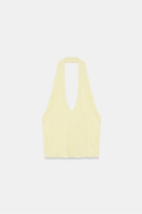 Dames Kant Halters Crop Blouse - Image 5