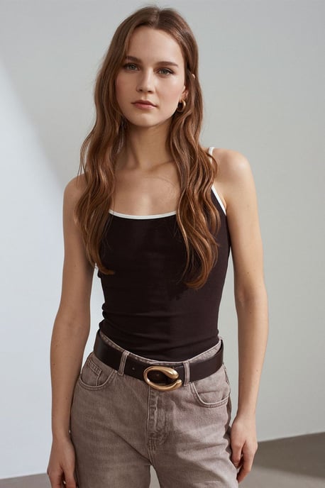 Färgstark Randig Ärmlös Blus - Image 3