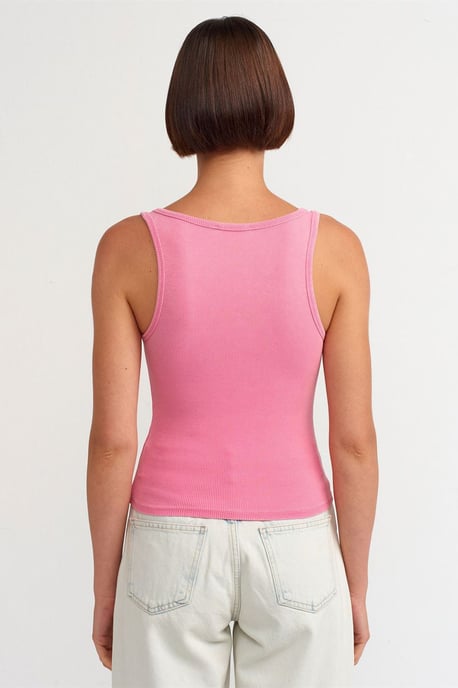 Ärmlös Slim-fit Jersey Blus - Image 3