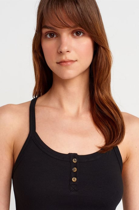 Slim Fit Ribbed Knit Cami Blouse - Image 3