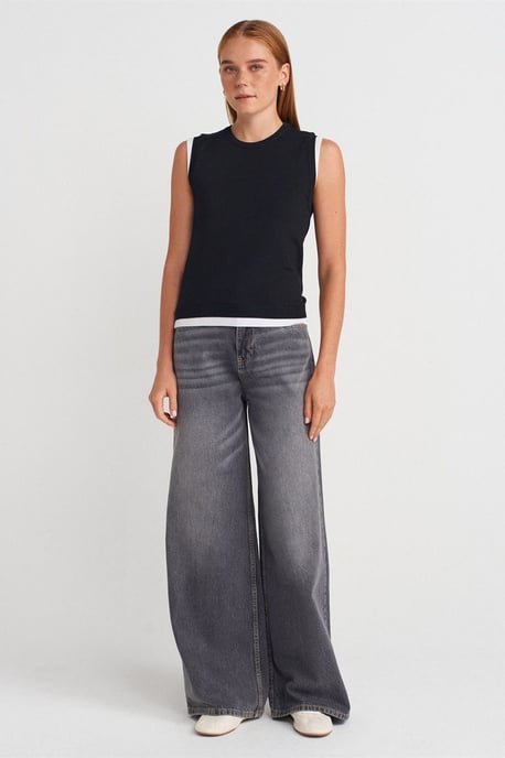 Sleeveless Ribbed Knit Shell Top - Image 4