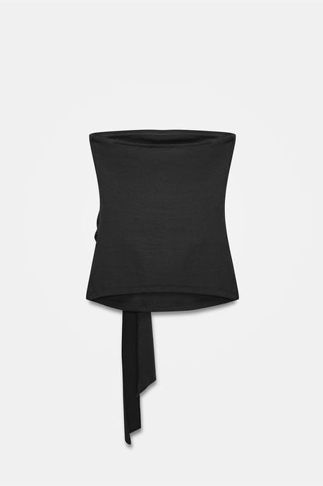 Strapless Slim-Fit Jerseytop met Strikdetail - Image 6