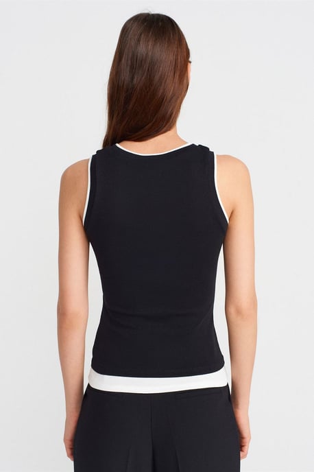 Sleeveless Ribbed Cotton Blouse - Image 2