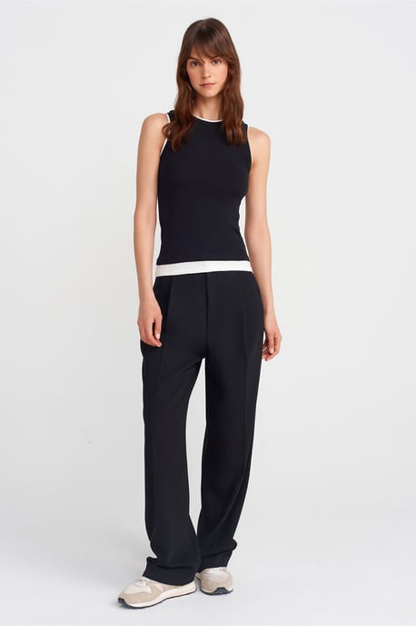 Sleeveless Ribbed Cotton Blouse - Image 4