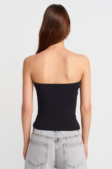 Strapless Slim-fit Jersey Blouse - Image 2