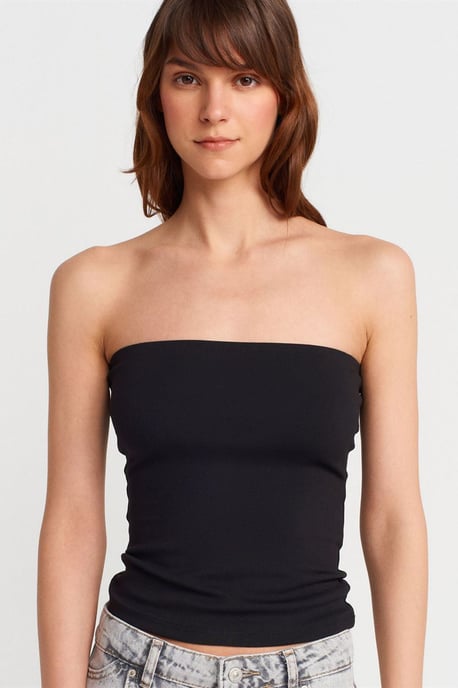 Strapless Slim-fit Jersey Blouse - Image 3