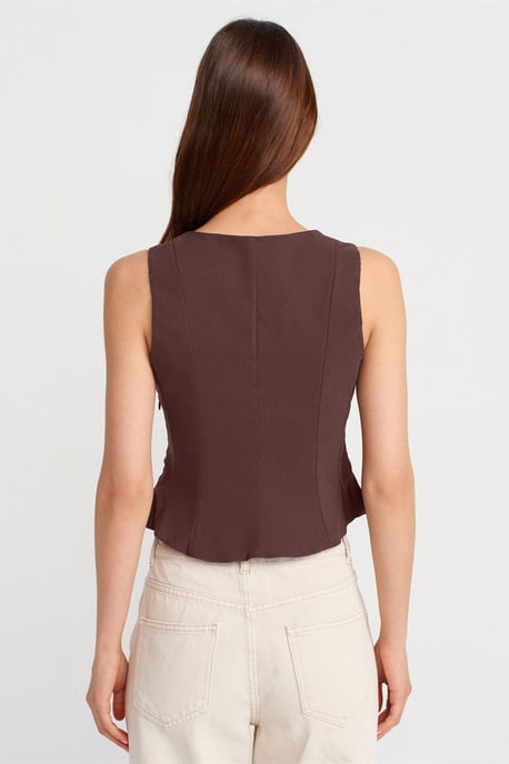 Fitte Mouwloze Blouse met Vierkante Halslijn - Image 2