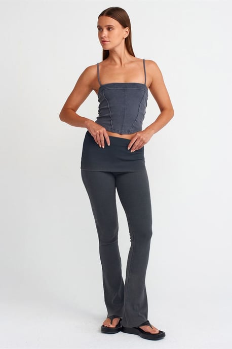 Ribbed Square-Neck Crop Top - Image 3