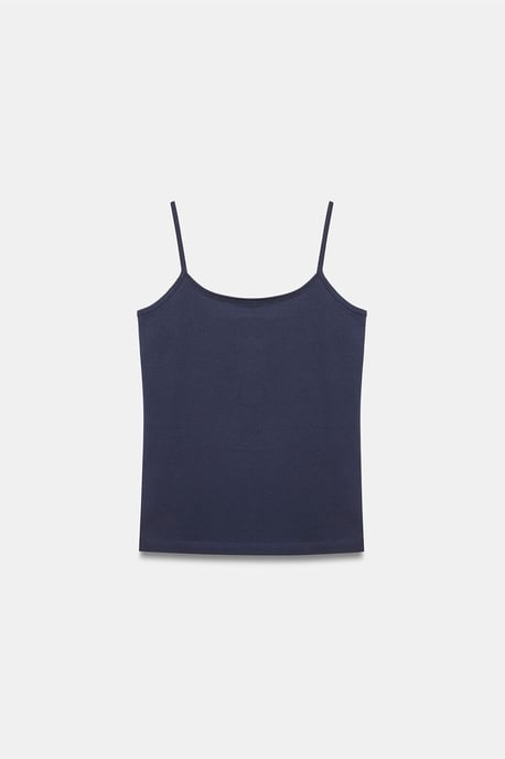 Slim-fit ärmlös blus med fyrkantig halsringning - Image 5