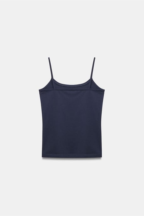 Slim-fit ärmlös blus med fyrkantig halsringning - Image 6