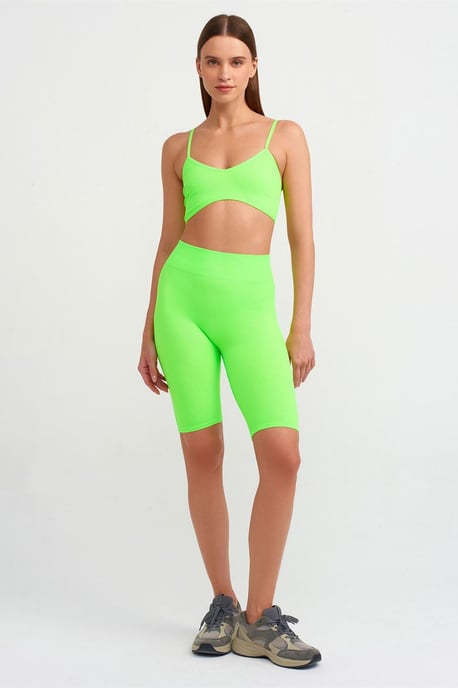 Geribbelde V-hals Crop Bralet Top - Image 3