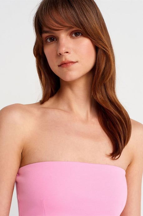 Strapless Slim-fit Bandeau Blouse - Image 3