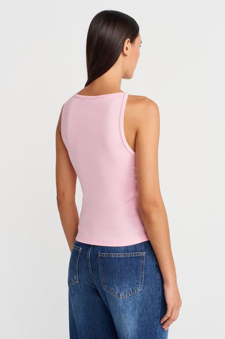 Ribbade Halterneck Slim-Fit Blus - Image 2