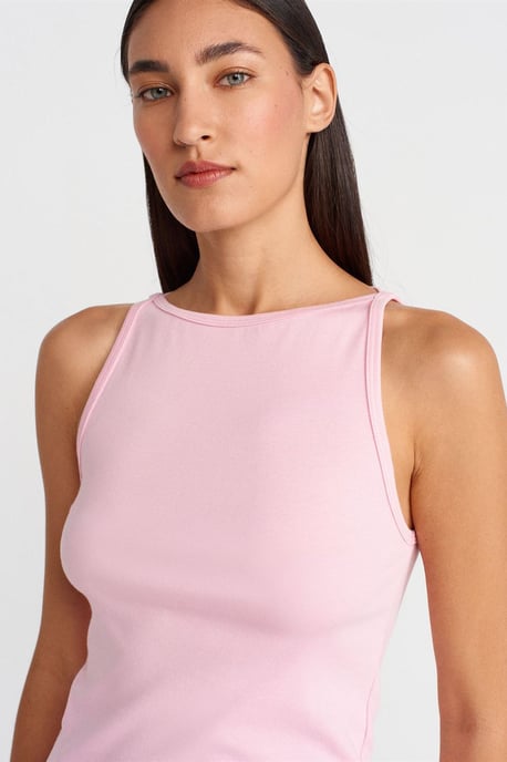 Ribbade Halterneck Slim-Fit Blus - Image 4