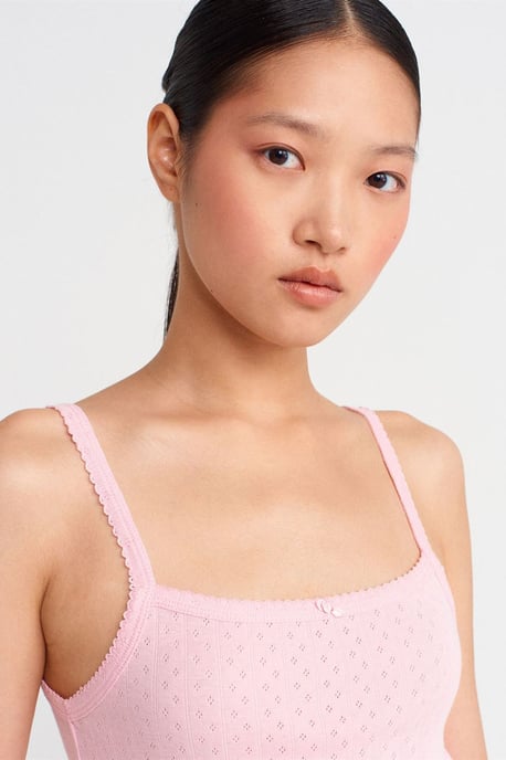Gestructureerde Katoen Modal Camisole Blouse - Image 2