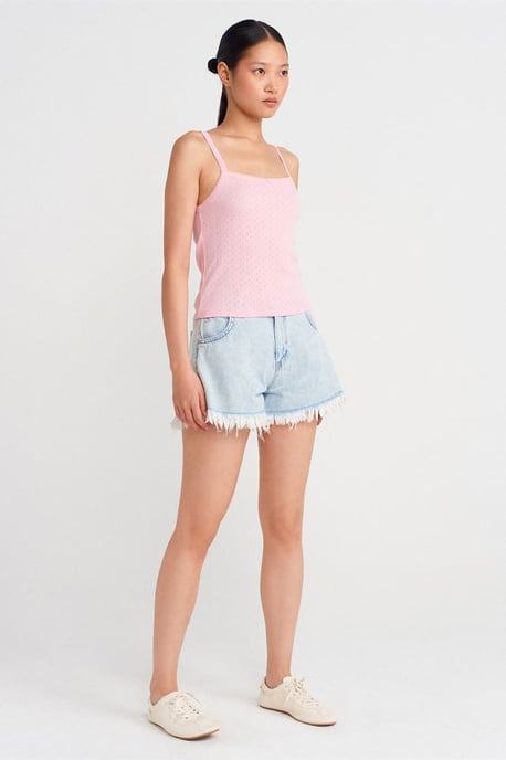 Gestructureerde Katoen Modal Camisole Blouse - Image 3