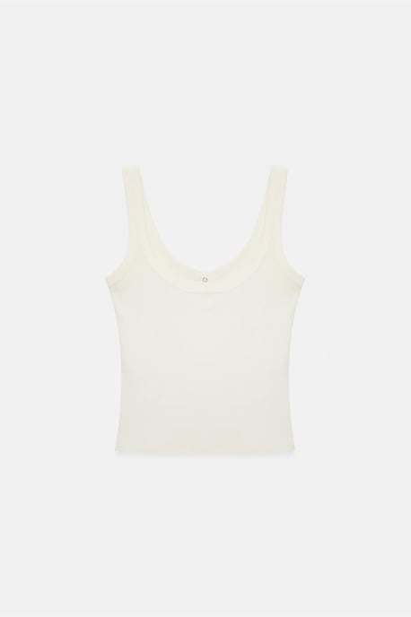 Ribbed Crop Cami Blouse - Image 6