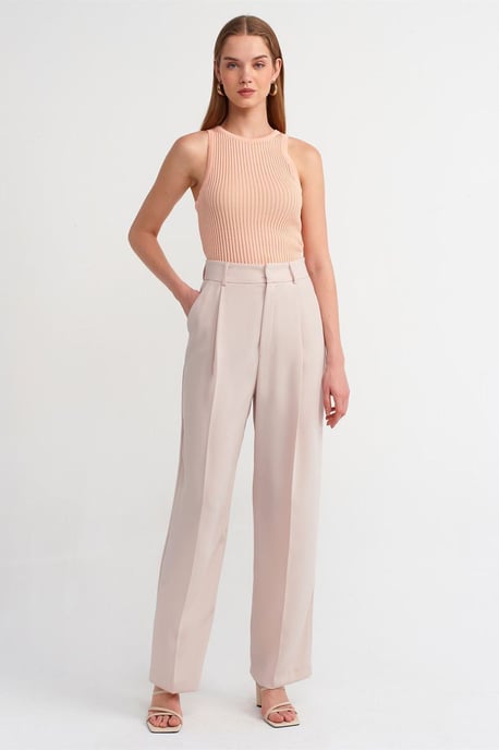 Ribbad ärmlös stickad blus - Image 3