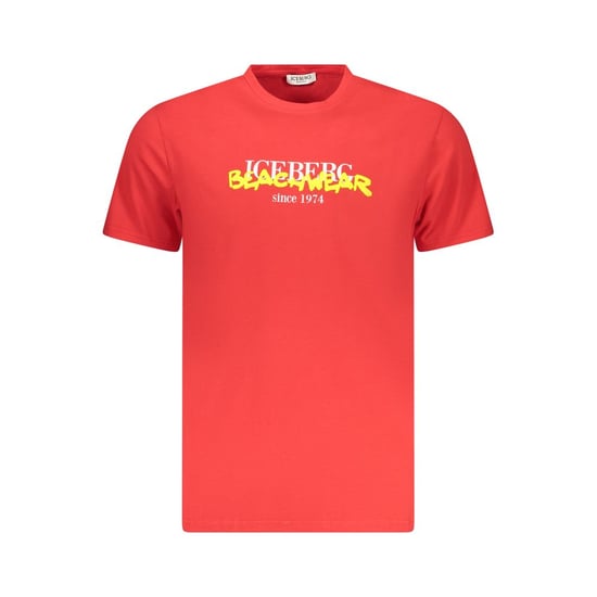 Iceberg Red Cotton Men's T-Shirt - Image 1