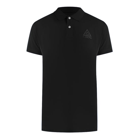 Ice Iceberg Triangle Logo Black Polo Shirt - Image 1