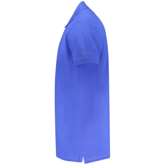 Iceberg Blue Cotton Men Polo Shirt - Image 3
