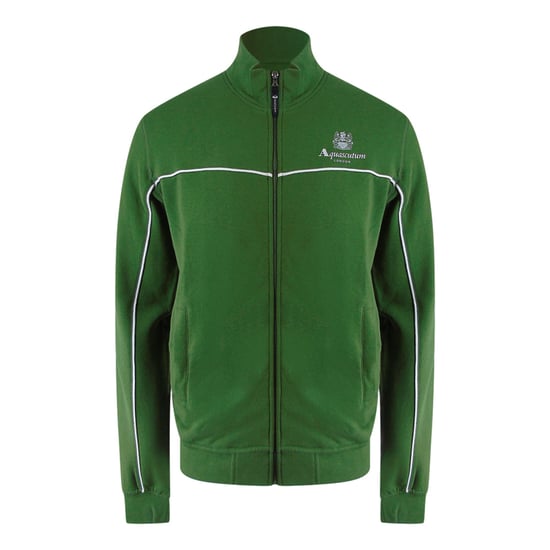 Aquascutum Active Piping Mock Neck Armégrön Fleece - Image 1