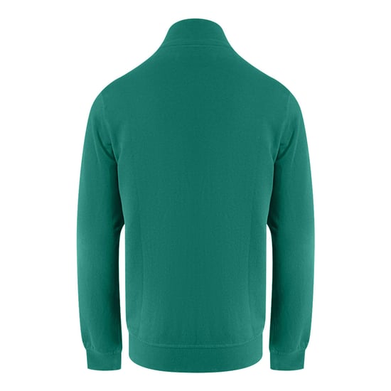 Aquascutum Active Piping Mock Neck Hunter Green Fleece - Image 2
