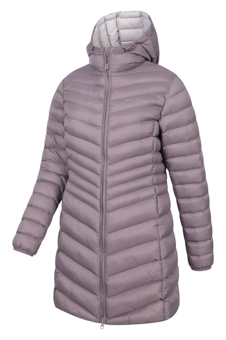 'Florence' Women's Long Padded Jacket Water Resistant Winter Coat Taupe - Image 5