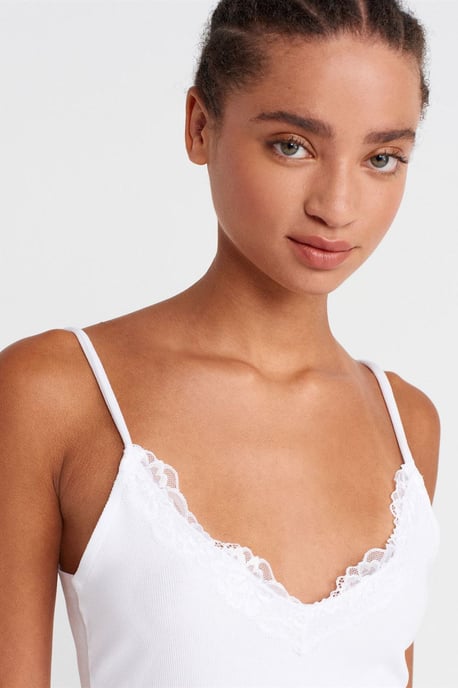 Kanten Mouwloze Slim-fit Cami Blouse - Image 3