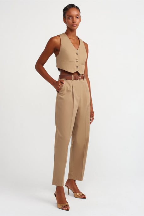 Bomull Poplin V-ringad Kort Blus - Image 3