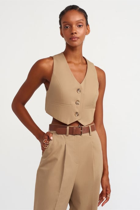 Bomull Poplin V-ringad Kort Blus - Image 4