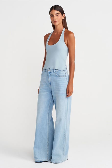 Slim Fit Halter Neck Cut-Out Top - Image 4