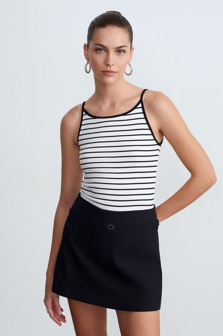 Randig ärmlös camiblus - Image 1