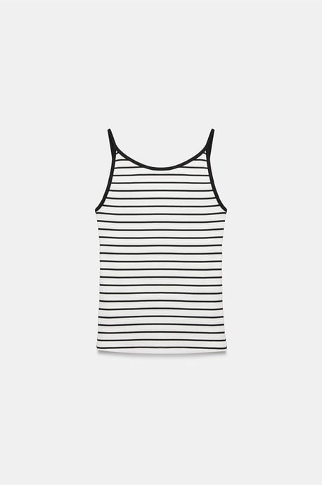 Randig ärmlös camiblus - Image 5