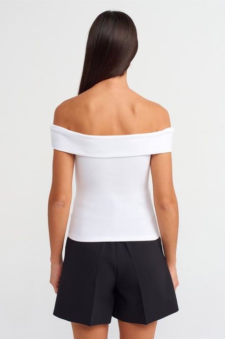 Avskuren axel Slim-Fit Jersey Blus - Image 2