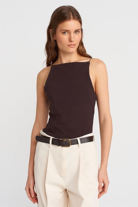 Slim-Fit Halterhals Jerseytop - Image 4